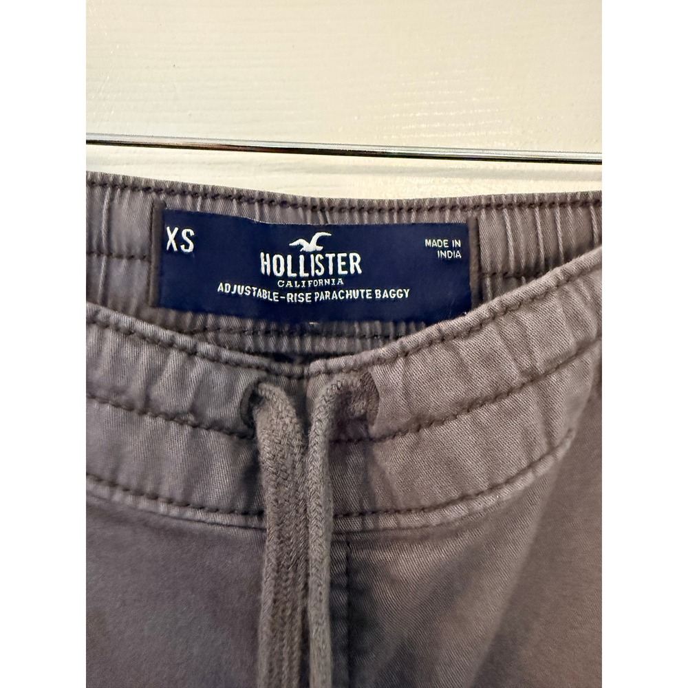 Hollister Adjustable-Rise Parachute Baggy Pants Gray XS Jogger Streetwear 23 - Picture 3 of 3